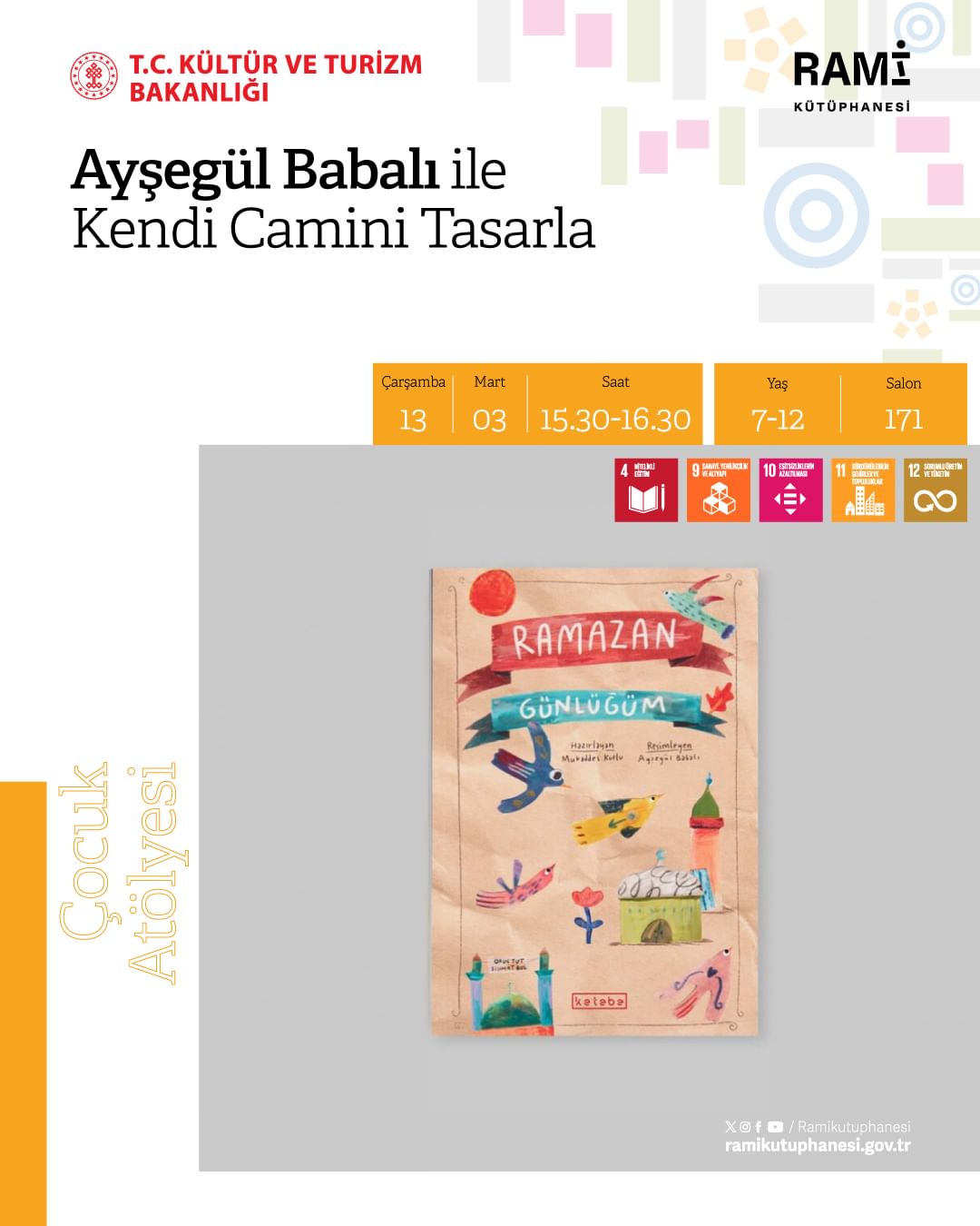 Rami Kütüphanesi - Ayşegül Babalı ile Kendi Camini Tasarla Çocuk Atölyesi